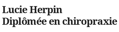 Cabinet chiropratique Lucie Herpin à Vincennes
